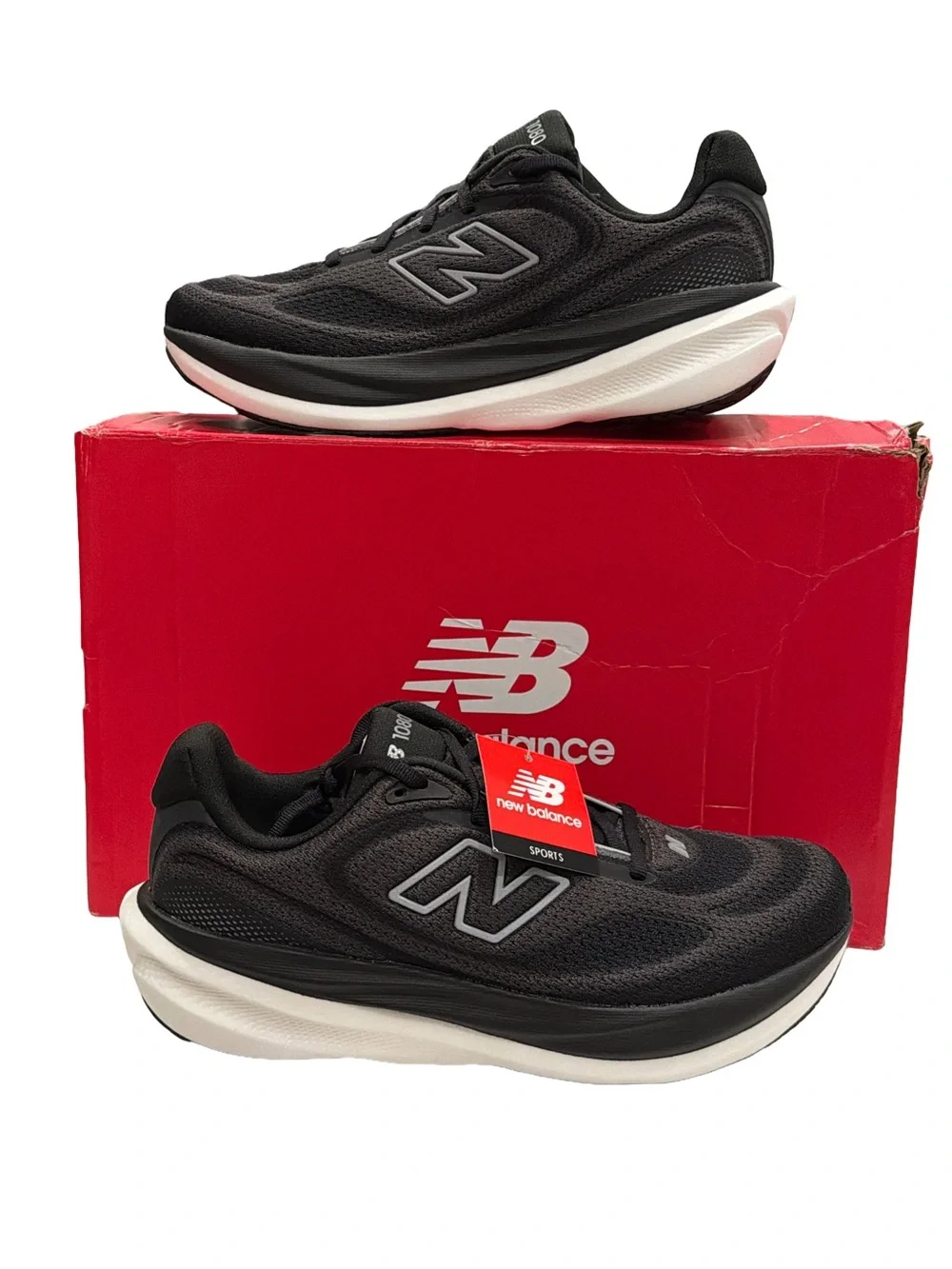 New Balance Women's 1080v15 Running Shoe - Black with Slate Grey, Size: 7.5